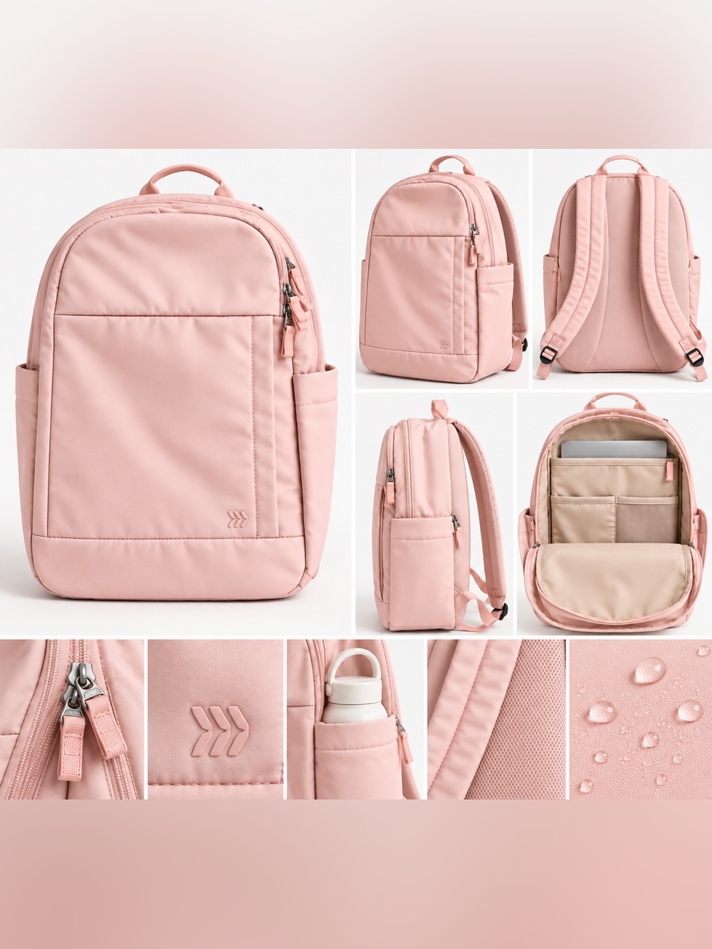 Pink Lifestyle backpack with padded lab top